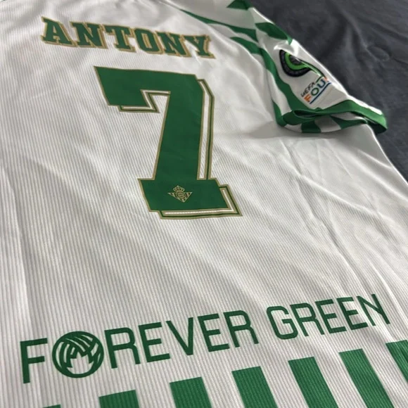 Real Betis #7 Antony 2025 UEFA Conference League Final Hummel Jersey - Picture 9 of 10